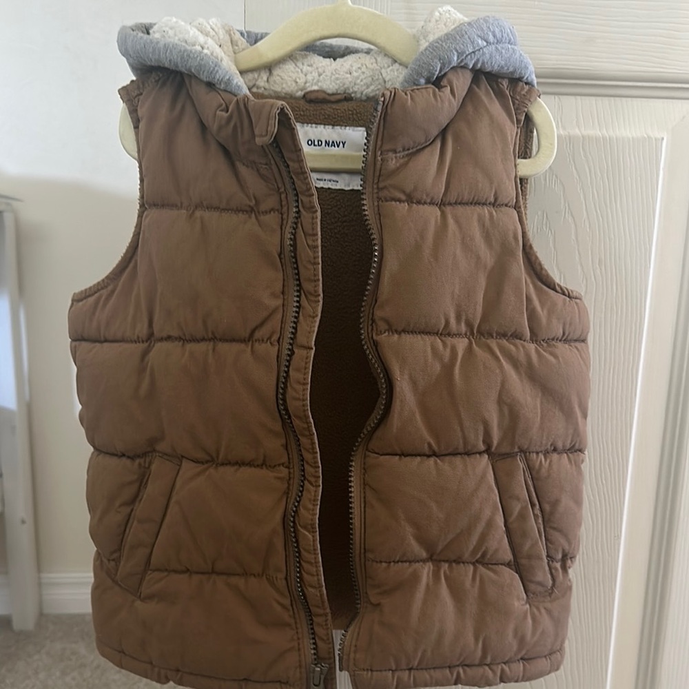 Old Navy Brown Puffer Vest